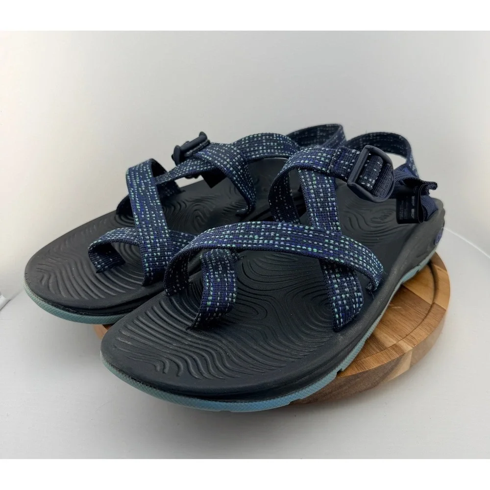 Chaco Women's Z/Volv 2 Wax Eclipse Sandals Size 11 Blue Pixel Strappy Toe Loop